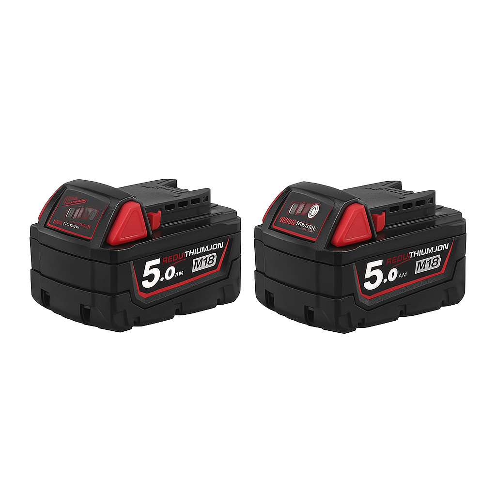 Milwaukee 18V RedLithium-Ion 5.0Ah Batteries – 2 Pack