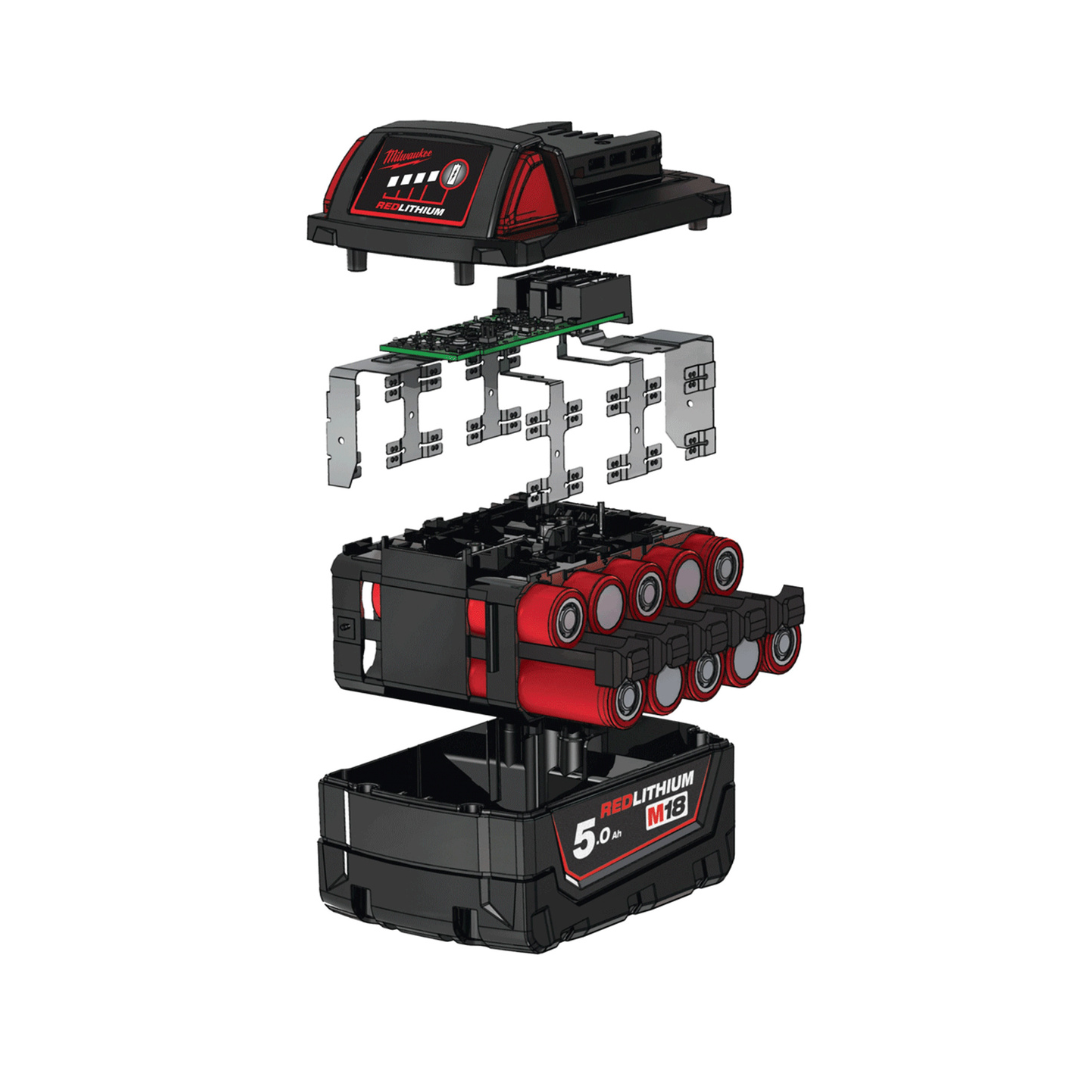 Milwaukee M18 5.0Ah RedLithium Battery – Long Runtime