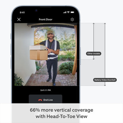 Battery Video Doorbell – Wireless HD Smart Security