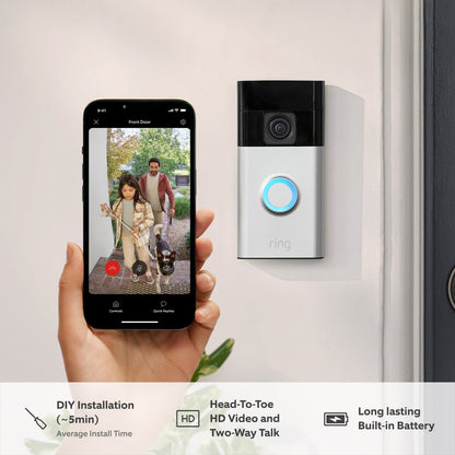 Battery Video Doorbell – Wireless HD Smart Security